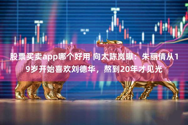 股票买卖app哪个好用 向太陈岚曝：朱丽倩从19岁开始喜欢刘德华，熬到20年才见光